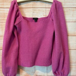 Halogen Fuchsia Square Neck Sweater